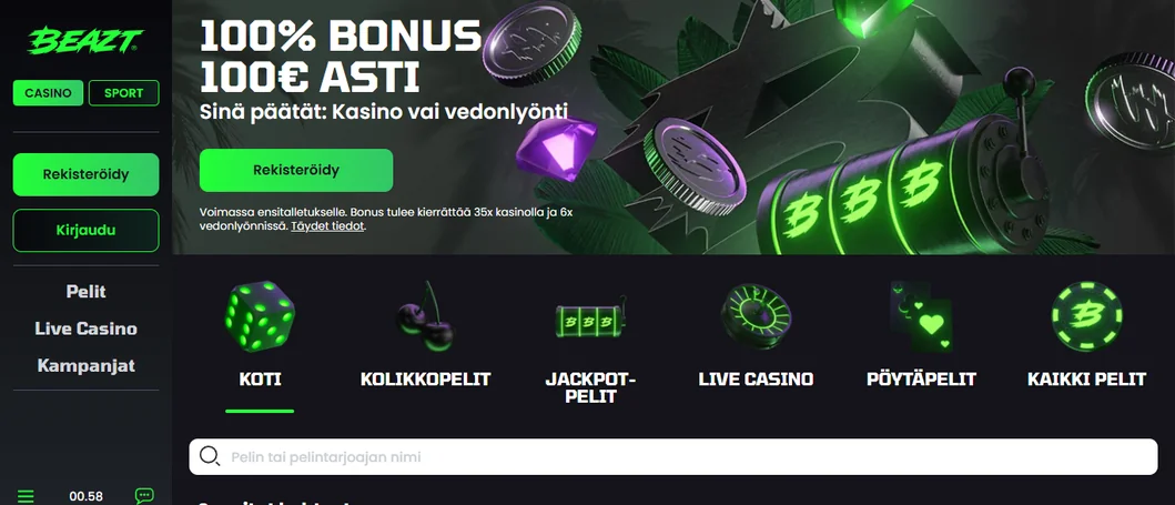 Claim Beazt Casino bonus